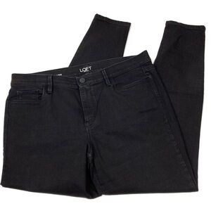 LOFT | Black Denim Super Skinny Jeans 14